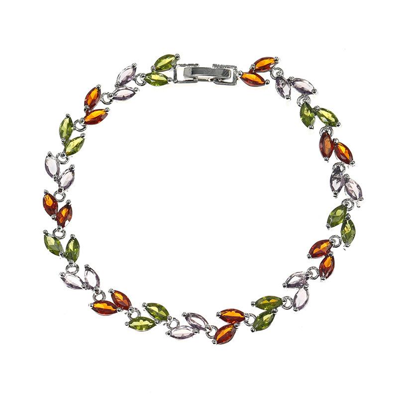 Modny bransoletka z wysokiej klasy kryształowego cyrkonu w kształcie kłosa pszenicy, niszowy design, wysokiej klasy temperament, kolorowa bransoletka dla kobiet Mori, akcesoria