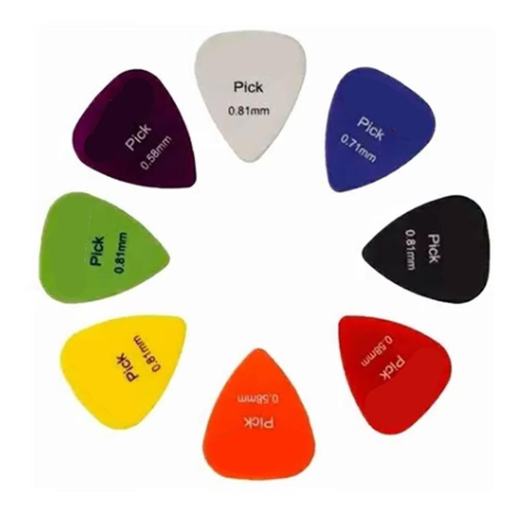 50Pcs Folk Guitar Pick Set Practical Comfortable Hand Feel Frosted Finish Mirror Finish Guitar Pick Kit