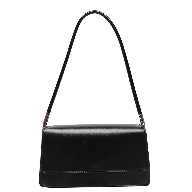 

2024 нова модна та модна двошарова текстурована сумка під пахвами літня ретро великої ємності однотонна портативна маленька квадратна сумка через плече чорний