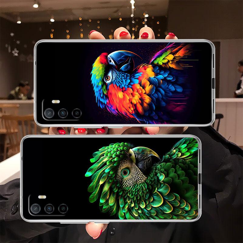 Parrot Bird Phone Case for Motorola Moto G10 G20 G30 G31 G32 G34 G35 G41 G42 G50 G51 G52 G55 G60 G60S G62 G71 G72 G75
