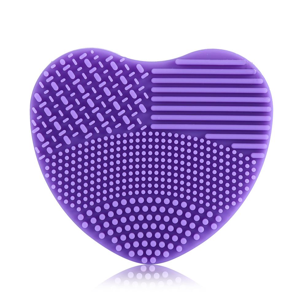 7Colors Makeup Brush Cleaner Silicone Heart Glove Cleaning Cosmetic Board Washing Scrubber