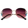 Tide Belt Sunglasses for Women with UV Radiation Large Face Round Face Slimming Sunglasses
