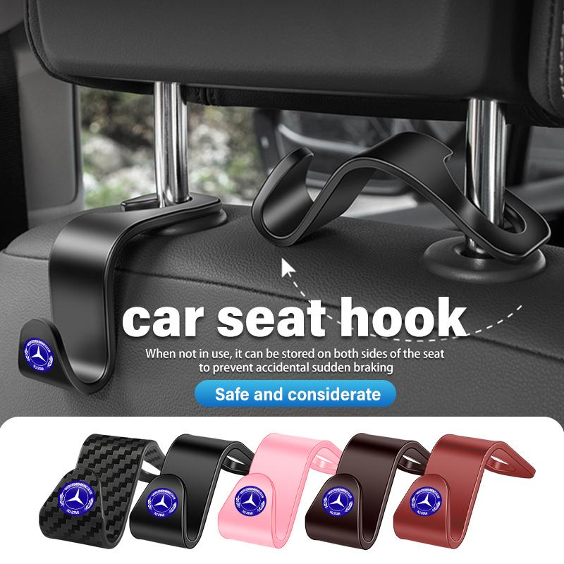 FA034pcs Car Rear Seat Hook Storage Hanger Organizer Accessories For Mercedes Benz W202 W212 W126 W140 W168 W177 CLS GLE GLC GLS CLA