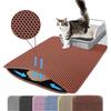 Cat Litter Mat Double Layer Pet Non Slip Big Pet Litter Box Filter MatWear Resistant Waterproof Anti-slip Cat Litter Mat