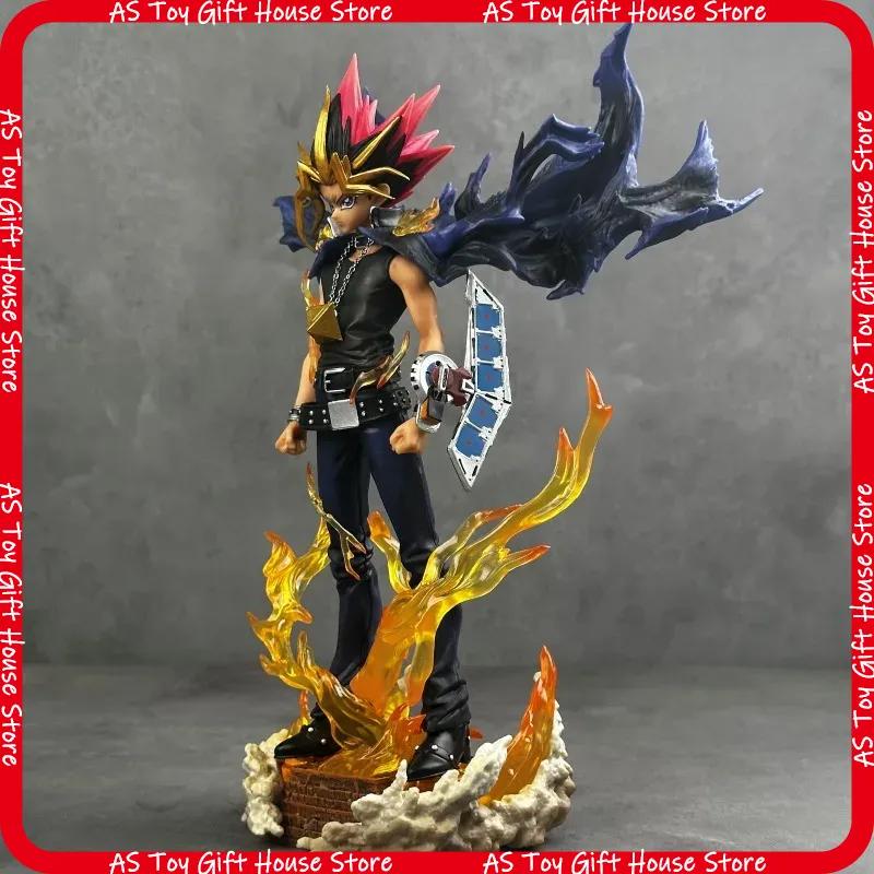 Yugi Muto Anime Figure 28Cm Pvc Collectible Model Statue Dual Headed Duel Monster Home Decoration Gift For Adult Collectors
