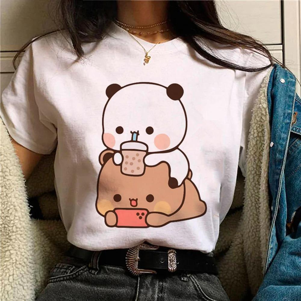 Bubu Dudu T-shirt Women Manga Designer Anime Top Girls Pattern Funny Clothes Womens Cute Casual T-shirt