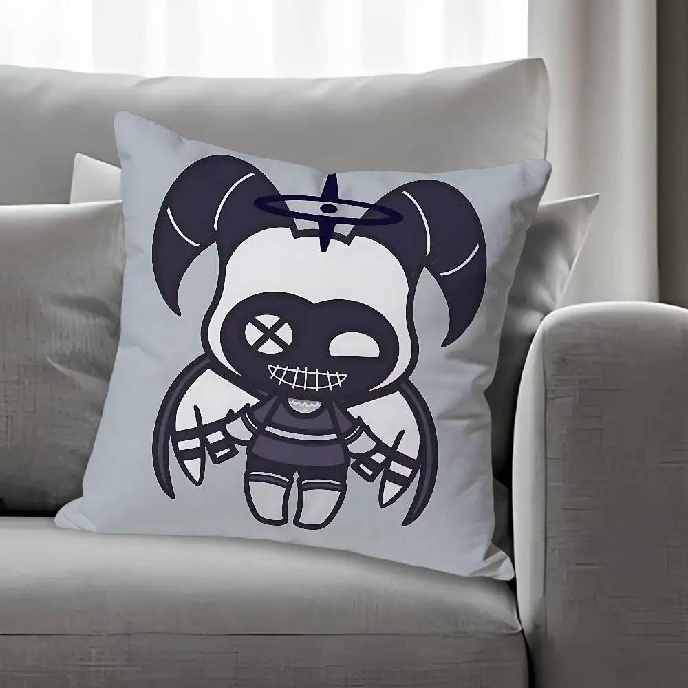 Federa Hazbin Hotel Lute Double Face Stampa 2D Morbido Peluche Copricuscino Con Zip Nascosta Decorazione Divano Camera da Letto Soggiorno Regalo