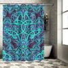 Vintage Paisley Shower CurtainBlue Green Purple Floral Damask Waterproof Home Decor Bathroom Shower Curtain Set 72x84 Inch Black
