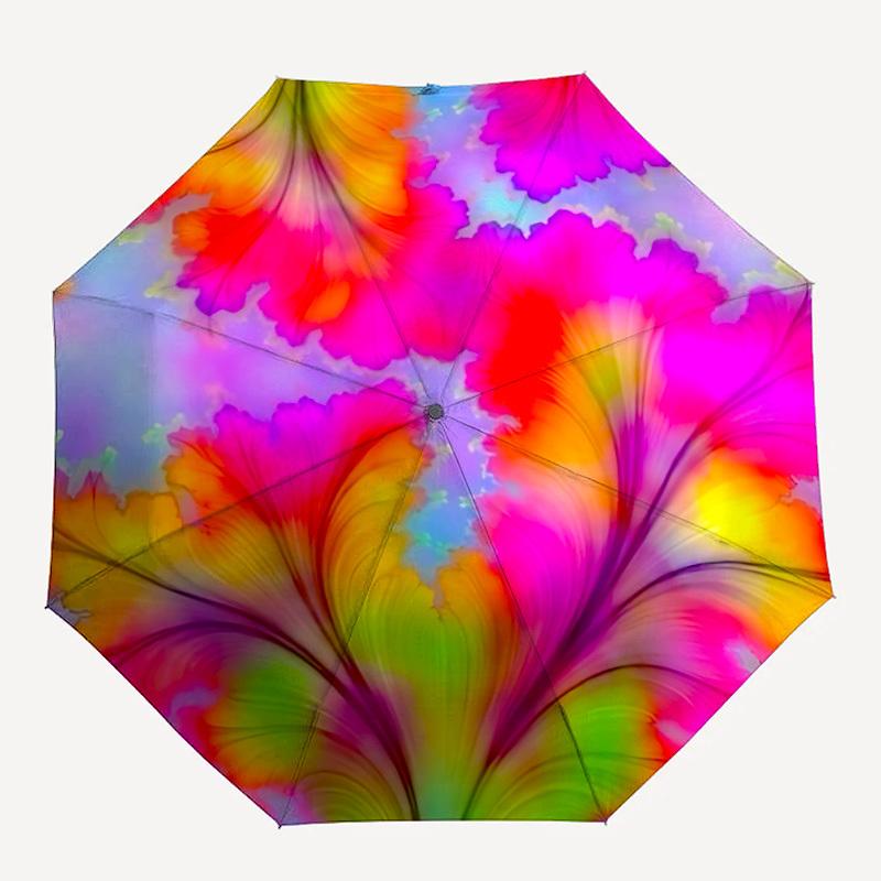 

1pc Floral Pattern Umbrella - Portable Home Essential, Durable Iron Frame with Rod Structure, Fashion Lovers yy250910115