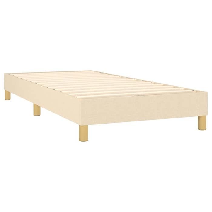 Maison Exclusive - Sommier à lattes de lit avec matelas Crème 100x200 cm Tissu