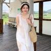Chic design bow suspender dress women's summer 2026 new Korean version loose salt sweet skirt