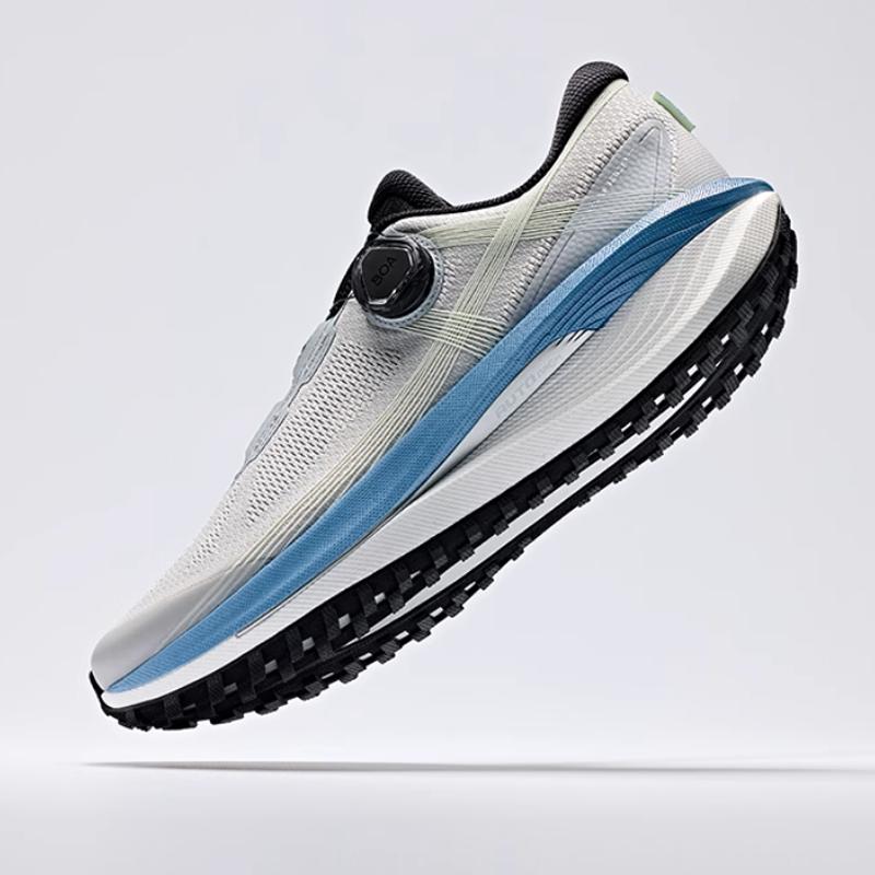 New Anta Champion All Weather Series Cushioned Slip Resistant Low Top Casual Running Shoes Men's Gray Blue 112525542A-3