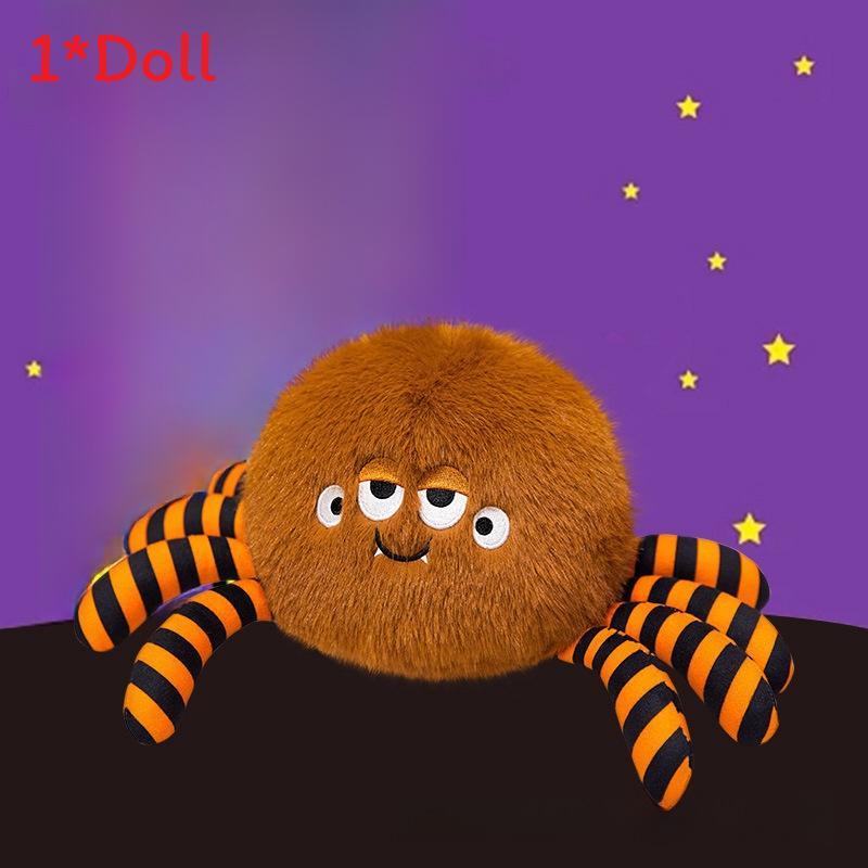 Halloween Ghost Pumpkin Plush Toy With Soft Short Hair For Holiday Decorations And Kids
