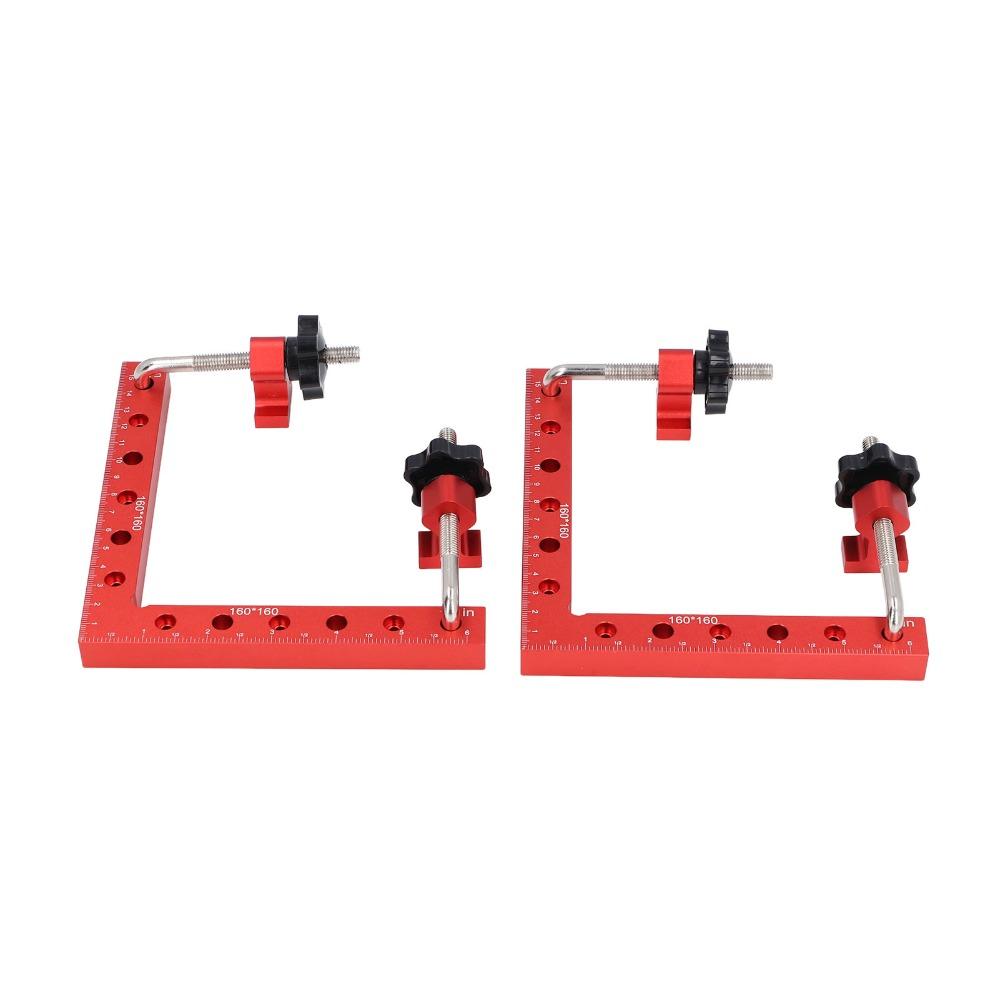 2pcs Aluminum Alloy 90 Degree Corner Clamp Woodworking Positioning Square For Woodworking Carpenter