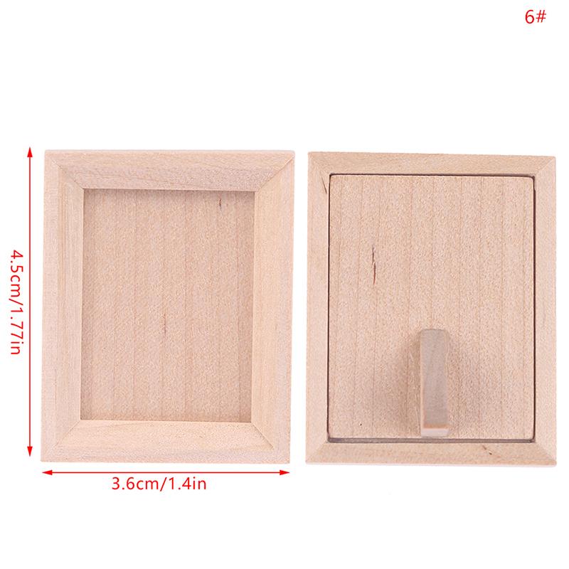 1Set 1:12 Dollhouse Miniature Photo Frame With Rear Cover Simulation Furniture Model Living Scene Decor Toy Doll House Accessories