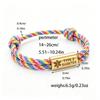 Bracciale Diabete di Tipo 2 Acciaio Inossidabile Barra Incisa Corda di Nylon Intrecciata Doppia per Uomo Donna
