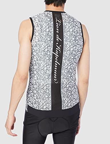 Lion de Capelmuur Sleeveless Jersey for Indoor Cycling, Made in Italy with 2-Way Stretch Fabric, Black, Size L