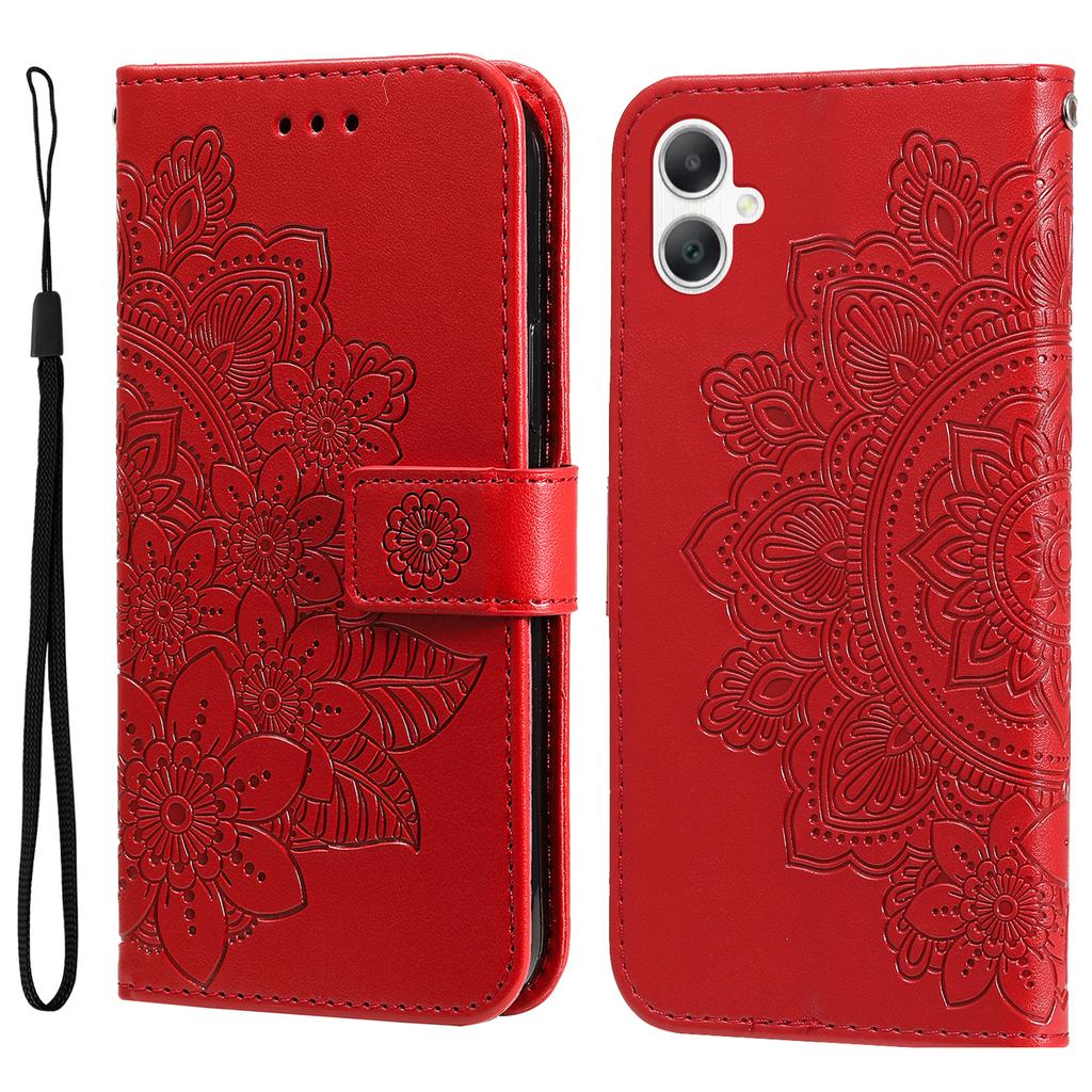 For Samsung Galaxy A07 4G/A06 4G/A06 5G Case Floral Pattern PU Leather Wallet Stand Phone Cover