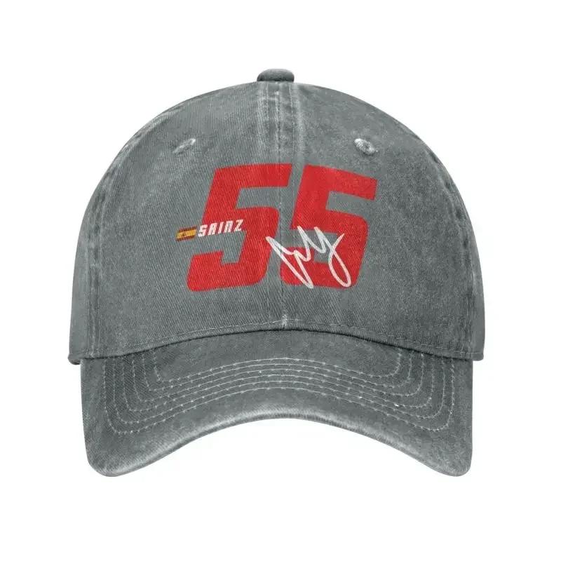 Personalized Cotton Carlos Sainz 55 Formula Racing Driver Baseball Cap Outdoor Unisex Women's Adjustable Dad Hat Summer