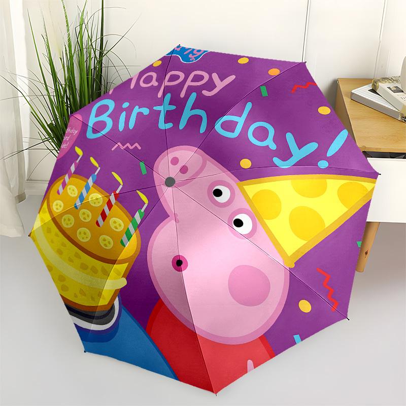 

Birthday, Pig Automatic Opening and Closing, 8 rib Structure Portable Umbrella, Suitable for Men and Women in All Seasons Perfect Gift for