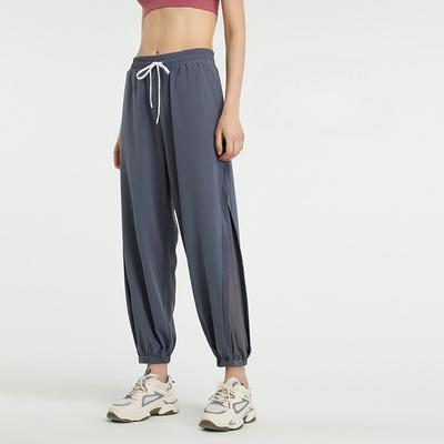 Loose High Waist Quick Dry Pants Women Mesh Yoga Trousers Running Joggers Plus Size Workout Pants