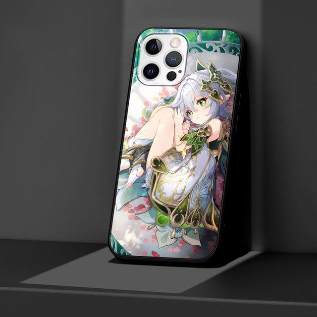 Puzdro pre Apple Iphone 11 13 12 Mini 14 Pro Max Xr 7 8 +Se 2020 Xs 6 6s Plus 5 5s Čierny silikónový kryt na telefón Genshin Impact