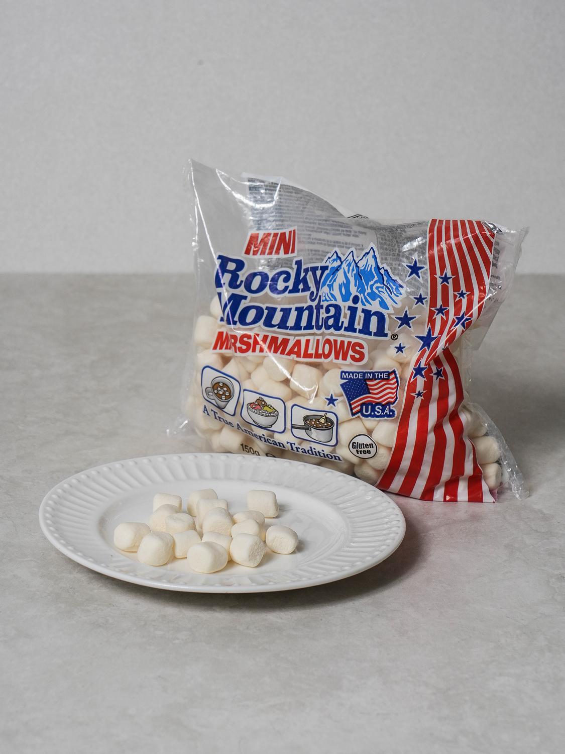 Rocky Mountain White Mini Marshmallows 150g Bag 1ea