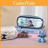Lilo Stitch Cartoon Pencil Bag For Children With Large Capacity Transparent Design For School Use