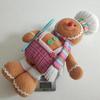 Colorful Telescopic Gingerbread Man Christmas Figurine Ornament