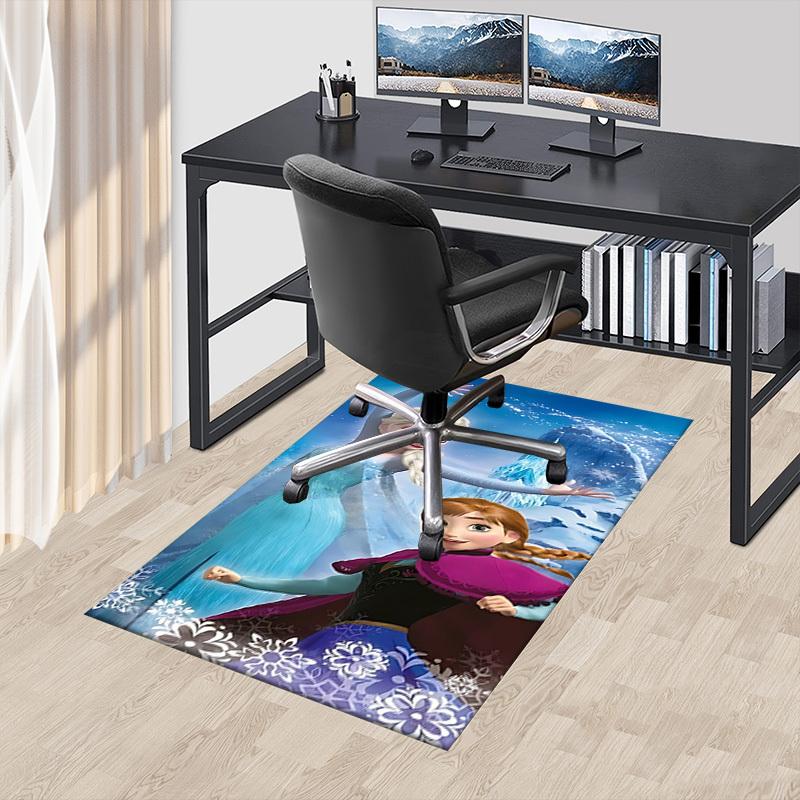 1pc Elsa Frozen Carpet Office Rug Outdoor Mat Home Decor Area Carpet Festival Gift Office desk chair carpet