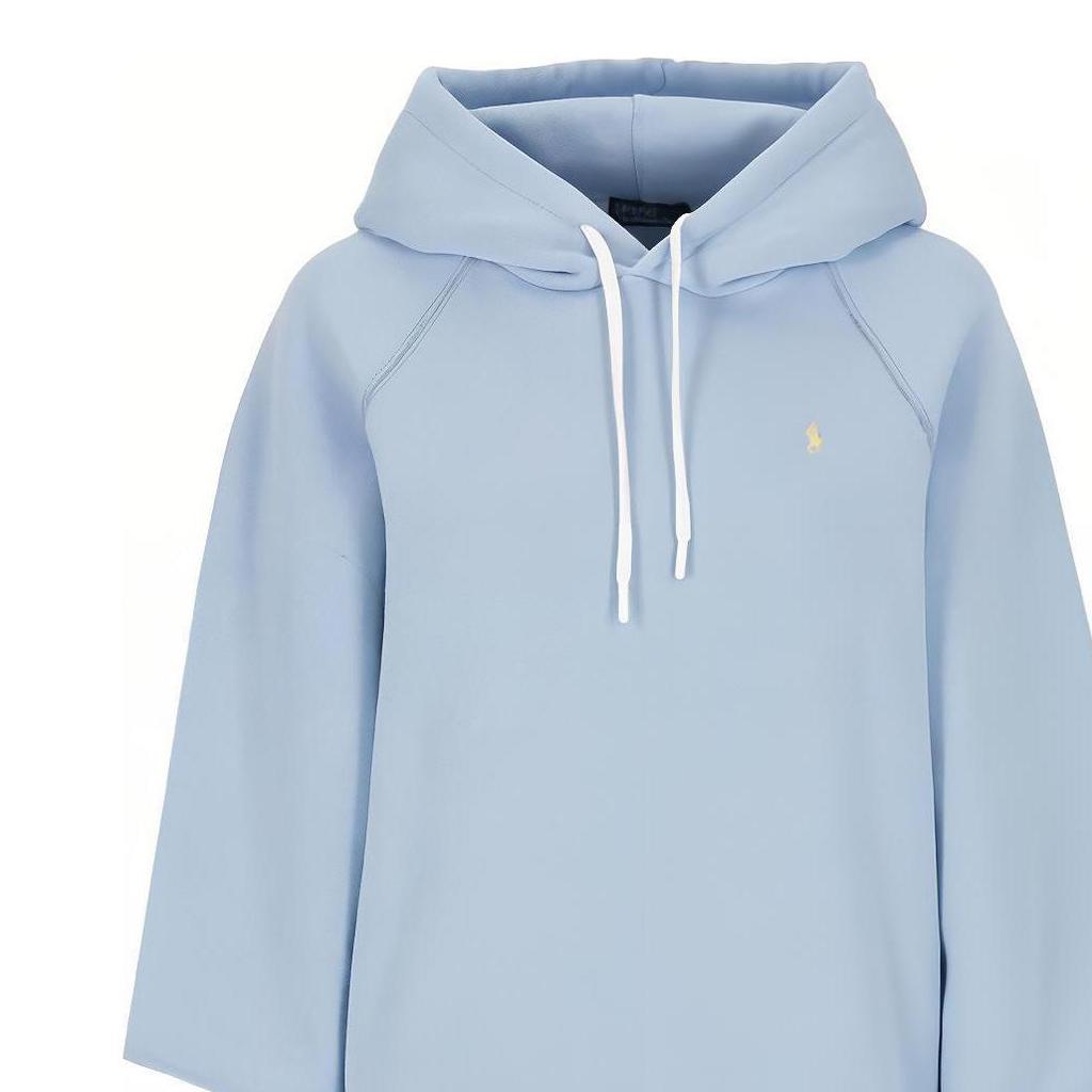 Polo Ralph Lauren Ss23 Solid Color Logo Embroidered Hoodie Women Hoodies Light-Blue 211892615-001