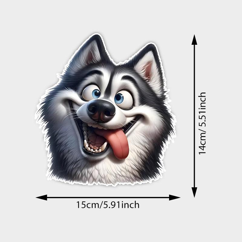 Car Sticker Funny Husky Pet Dog Waterproof Vinyl Decal on Bumper Rear Window Laptop Self-adhesive Decal For Car Accessories TM#11