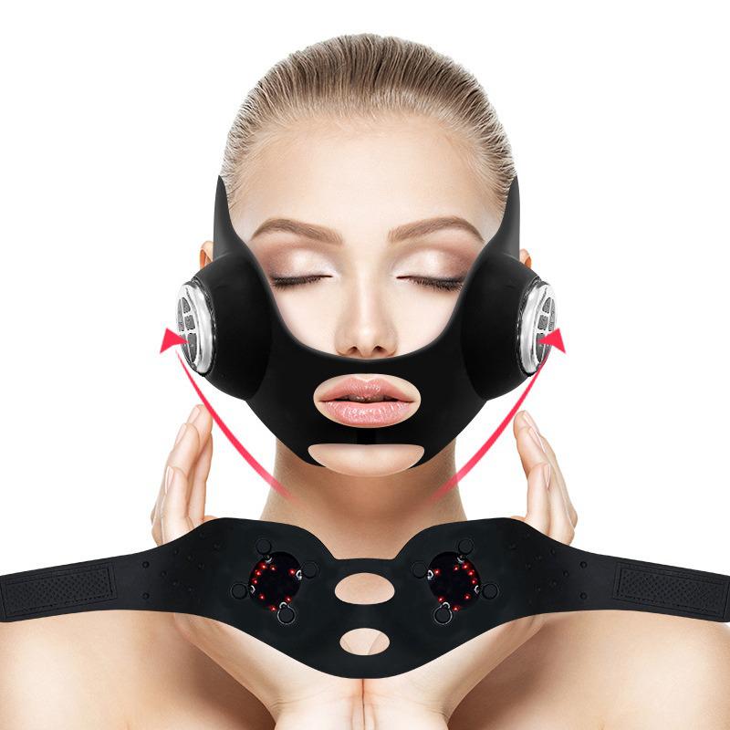 Маска-массажер для лица LED EMS Lifting & Tightening V-Face Mask Length: 640*130mm чёрный
