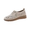 Fashion Leather Summer Loafers Women Casual Shoes Moccasins Soft Pointed Toe Ladies Footwear Women Flats Shoes Beige