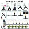 Oasis 5M-30M Garden Irrigation Outdoor Misting Cooling System Watering 1/4'' Brass Atomizer Nozzles 4/7mm Hose Patio Greenhouse