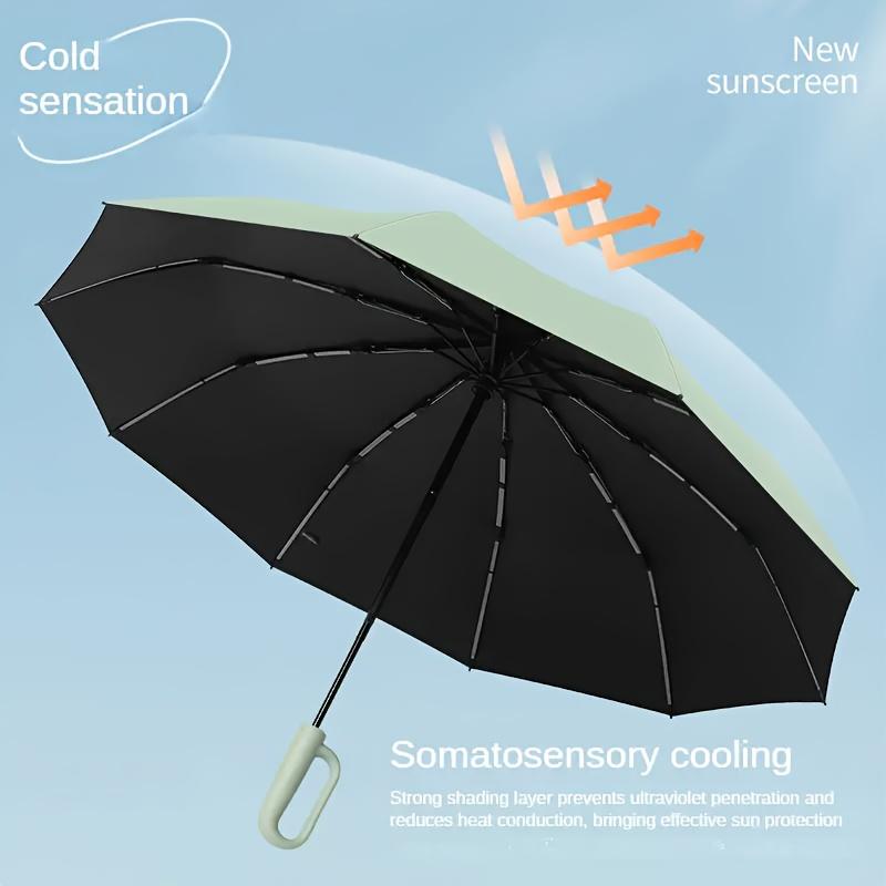 1PC Men's Women's Oversized Fully Automatic Buckle Umbrella Sunshade Anti-Storm Reverse Folding Design for Sunny Rainy Days