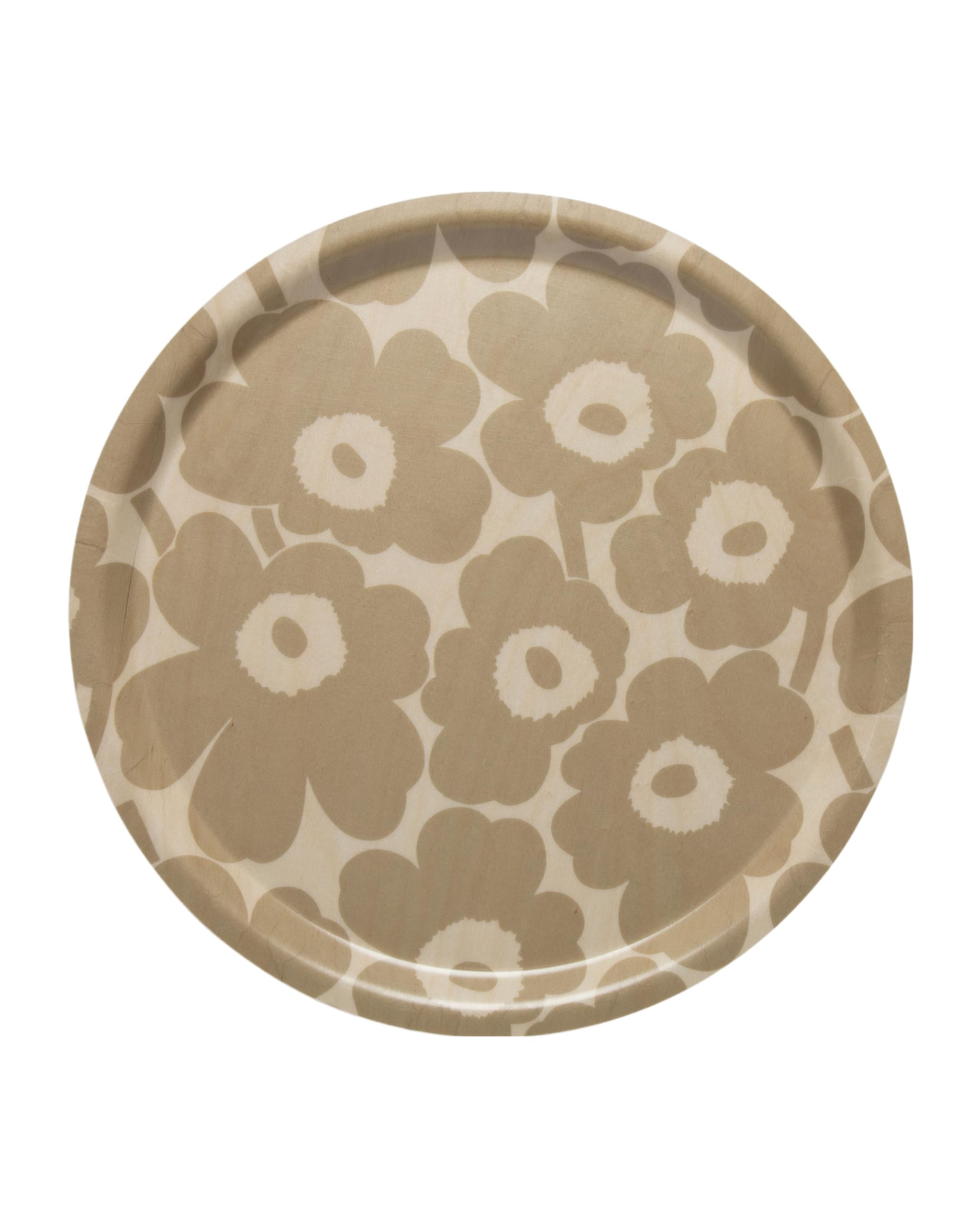 Marimekko Tray, Round Tray, PIENI UNIKKO (Unikko pattern), Brown, 070403 801 [Parallel Import]