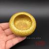 Solid Flower Incense Burner Small Jar Ornament Yellow Spot Copper Plate Brush Wash