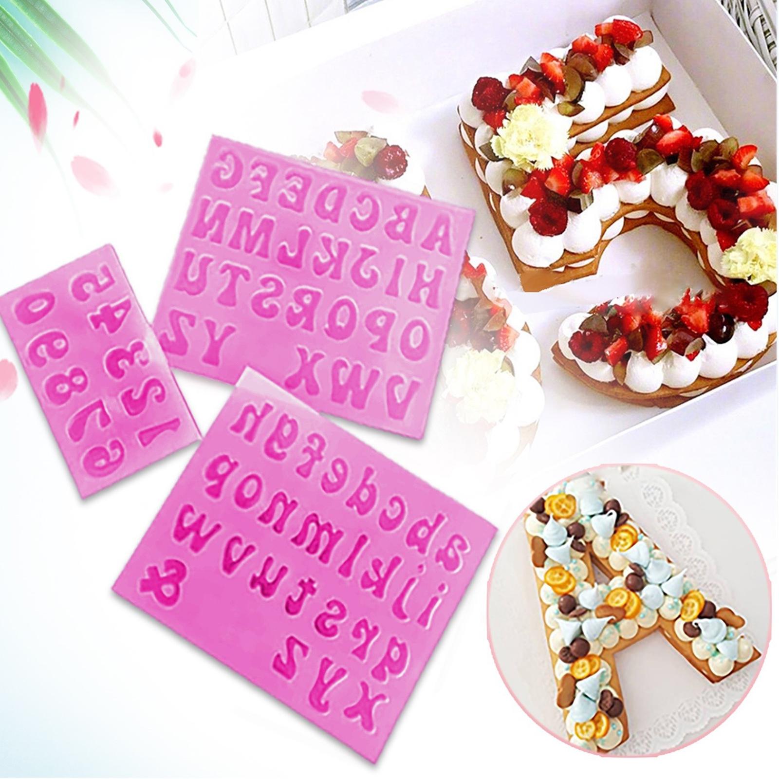 

Three Piece Set Of Uppercase And Lowercase Alphanumeric Molds One Size