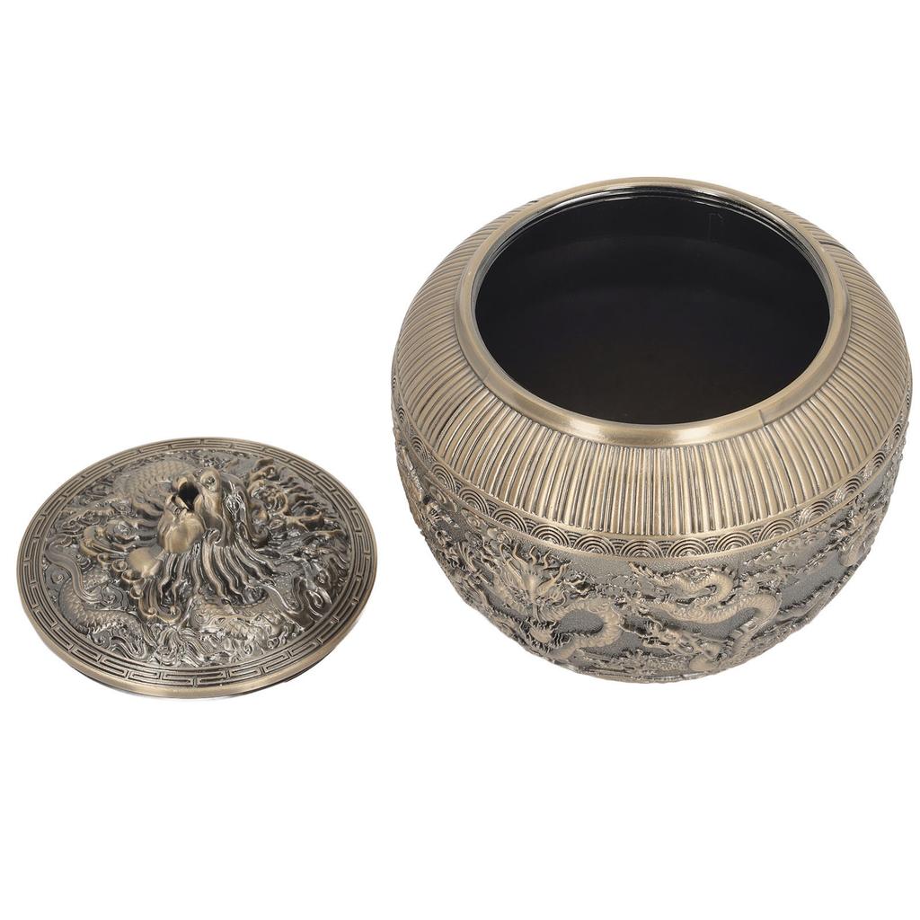 Teebehälter Metall Aufbewahrungsbehälter für losen Tee Luftdichter Teebeutelbehälter Exquisite bronzefarbene Teedose