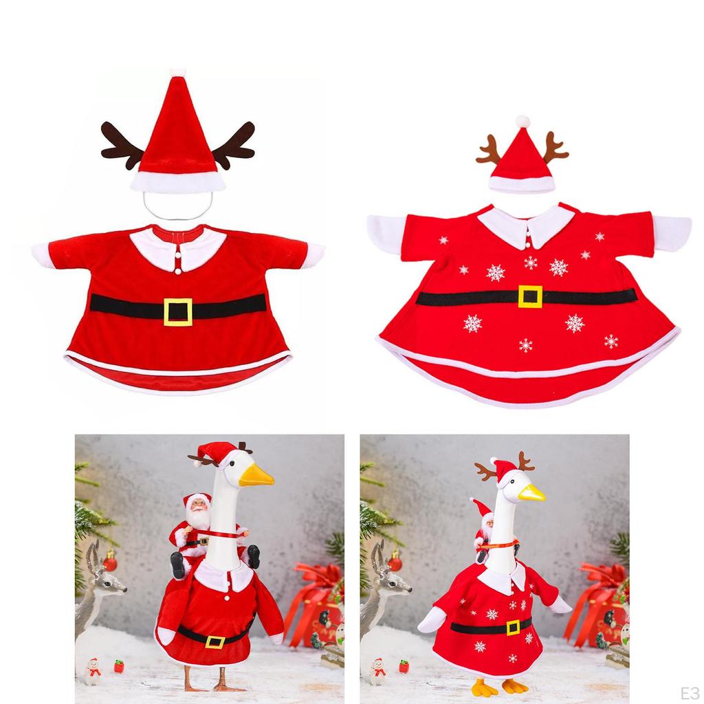 Christmas Decorations for The House, Goose Costume, Figurine Indoor Clothing