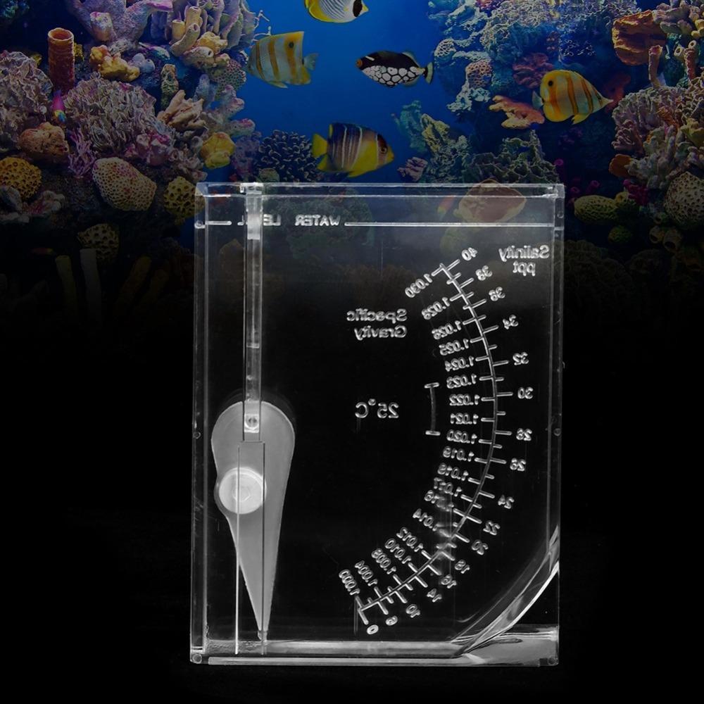 Transparent Seawater Salt Meter Square Shape Salinity Measuring Device Salinity Tester Aquaculture