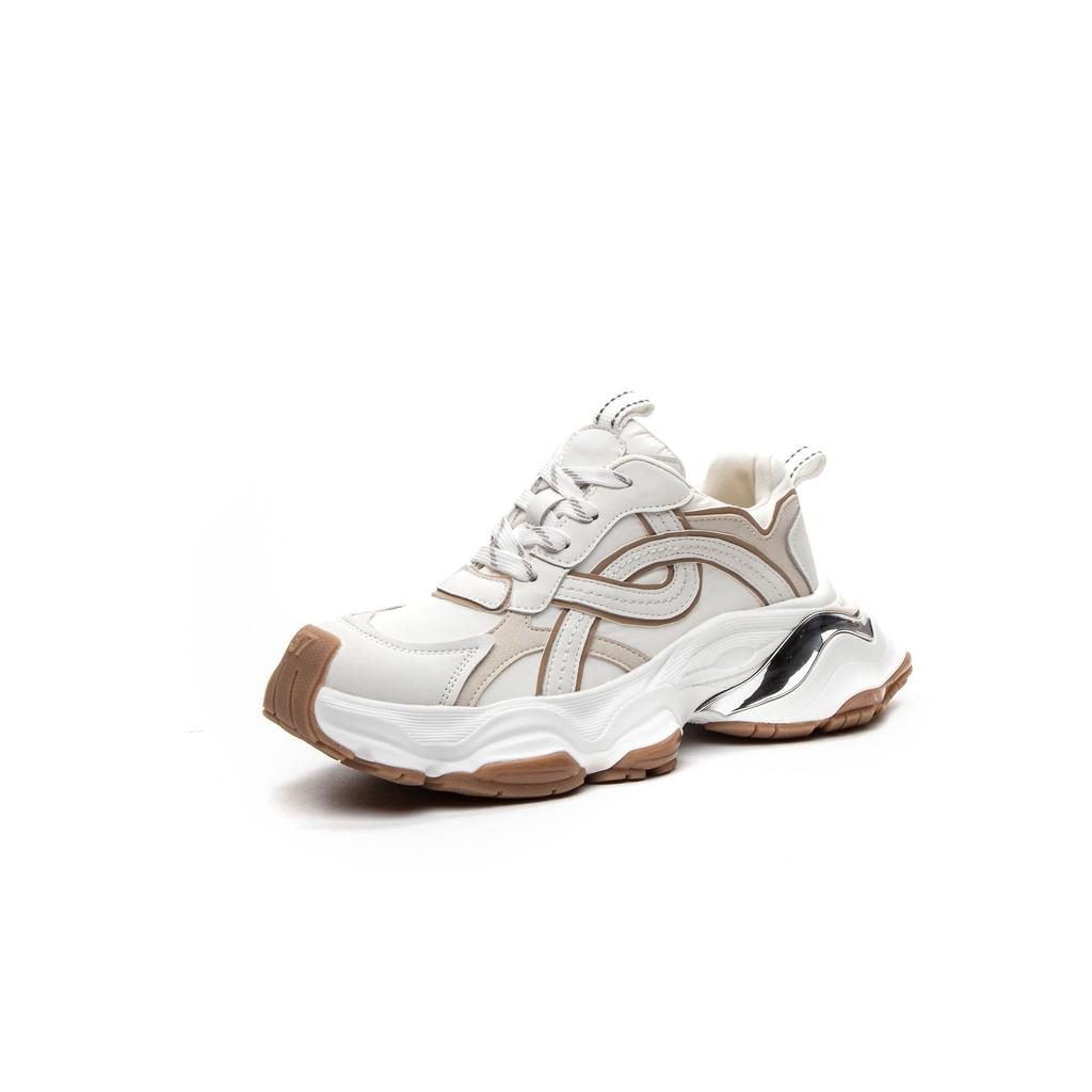 Leather thick-soled heightening casual shoes women's 25 spring and summer retro fashion sports dad shoes women's shoes children's versatile trend