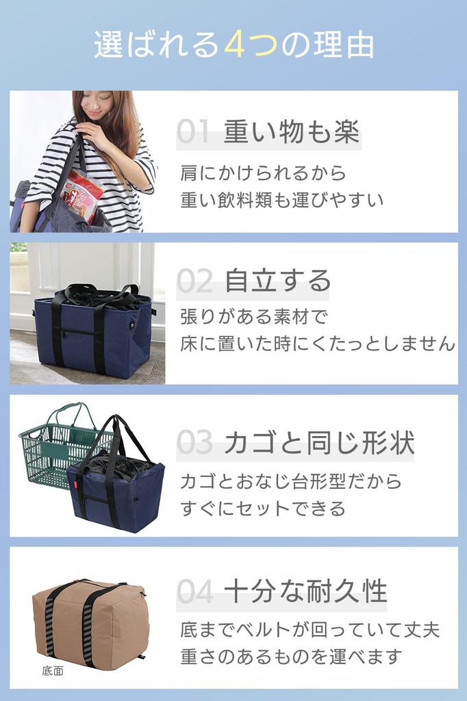 [nicoly] Insulated Shopping Bag for Shopping Carts, Eco Bag, Eco-Regi, 26L (Black)