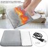 1pc Portable USB Electric Foot Heating Pad Washable Soft Plush Foot Heater Winter Foot Warming Mat for Bed,Under Desk,Home Light