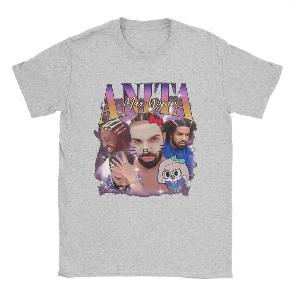 Anita Max Wynn Men T Shirt Vintage Tee Shirt Short Sleeve Crewneck T-Shirt Pure Cotton Gift Idea Clothes