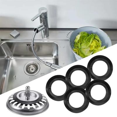 5-teiliger Spülbecken-Dichtungsfilterstopfen Küchen-Gummidichtungs-Ersatzdichtungs-Set Haushalts-Kreisdichtung Praktisch
