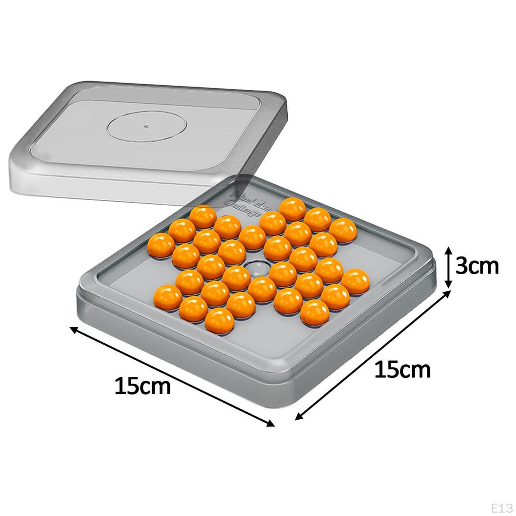 Solitaire Board Game Traditional Classical Chess Mind for Party Friends Yellow