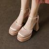 2026 Estate Nuove Scarpe da Matrimonio da Donna in Raso T-Walk Show Tacchi Alti Sandali Capispalla Modello Base Spessa 12cm Casual Adulti