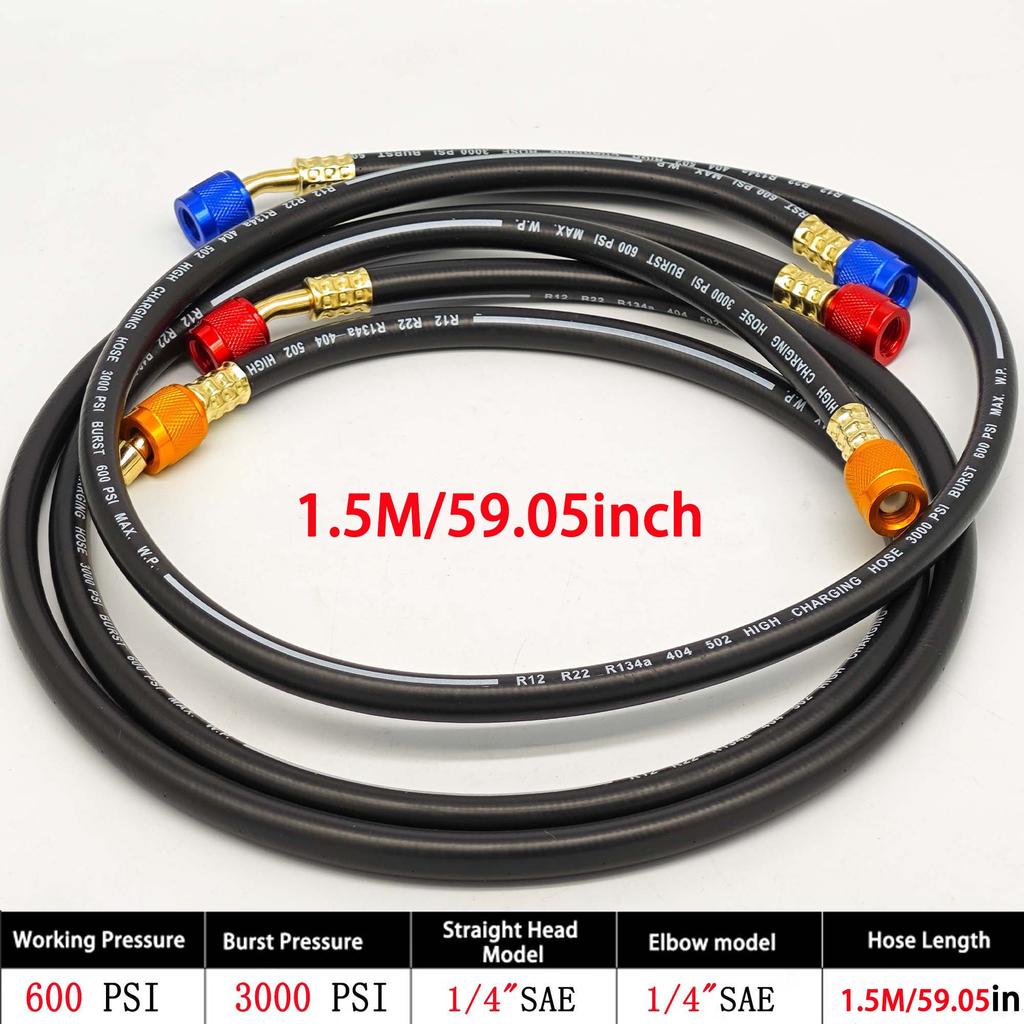 r134a R410A AC Refrigerant Charging Hoses HVAC Air conditioning tool car silicone hose pipe Air Condition System Maintenance